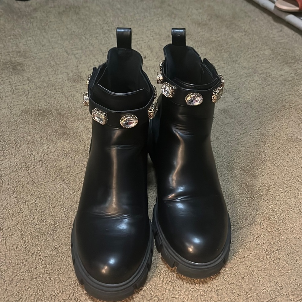 Madden Girl rhinestone booties